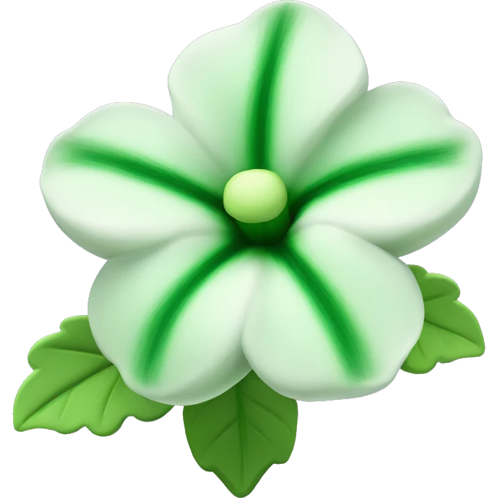 Green coloured Mallow flower. emoji