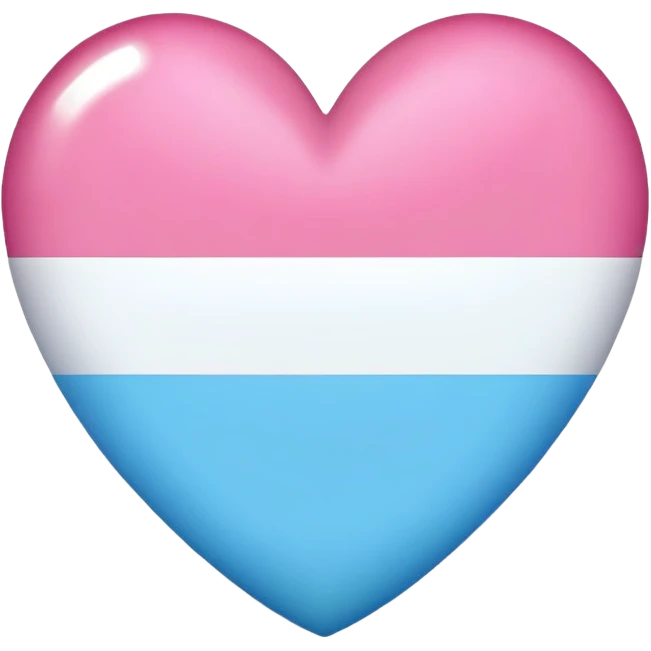 Trans flag heart emoji