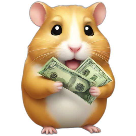 Hamster with money emoji