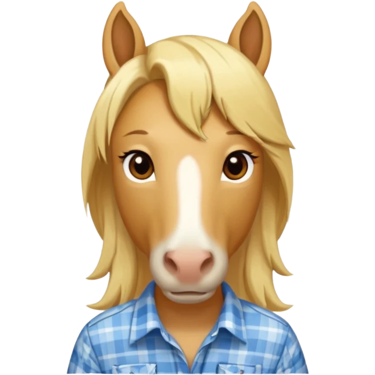 blonde horse with shirt  emoji