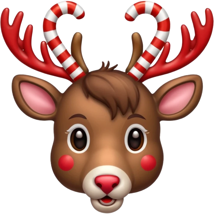 deer with candy cane antler  emoji