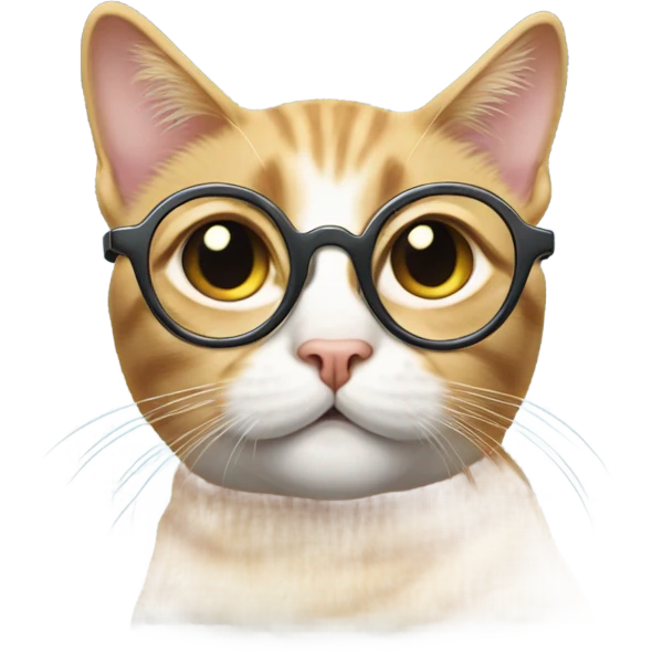 Cat with glasses emoji