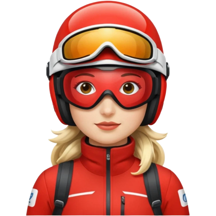 Female Alpine skiing emoji