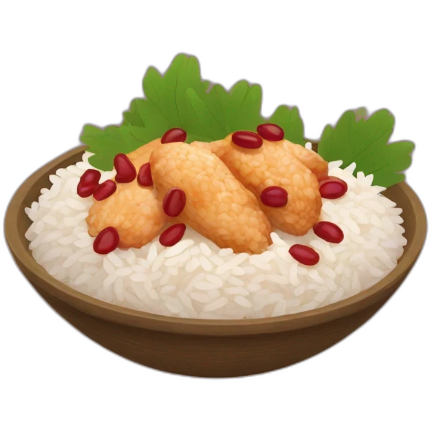 Barberry rice with chicken emoji