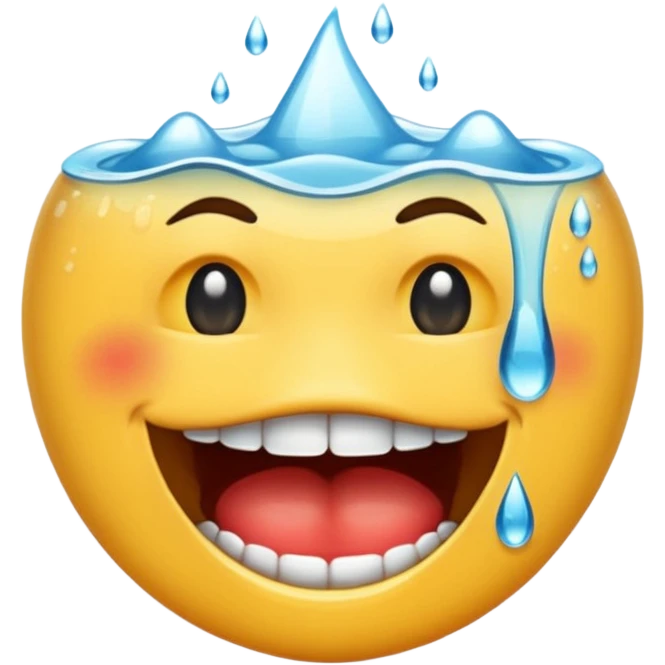 Mouth with water emoji