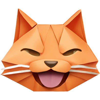 cat smiling origami saumon emoji