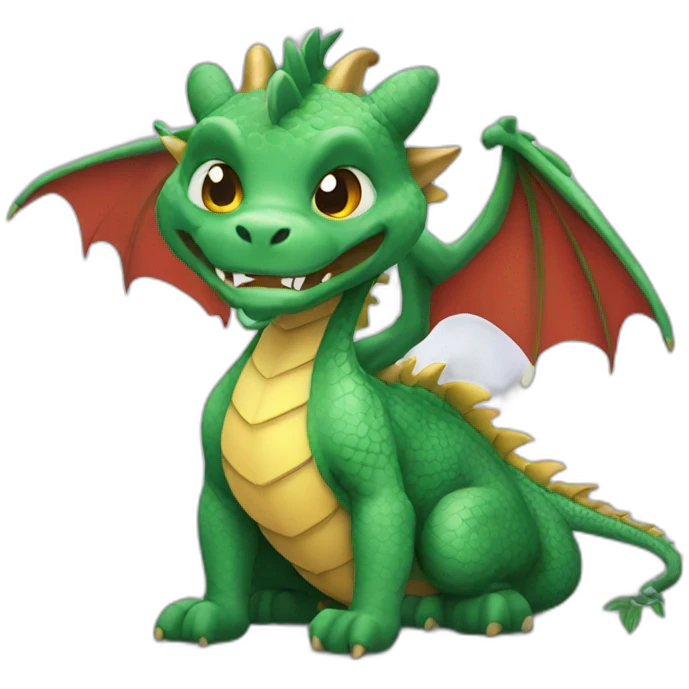 dragon cute good fortune emoji