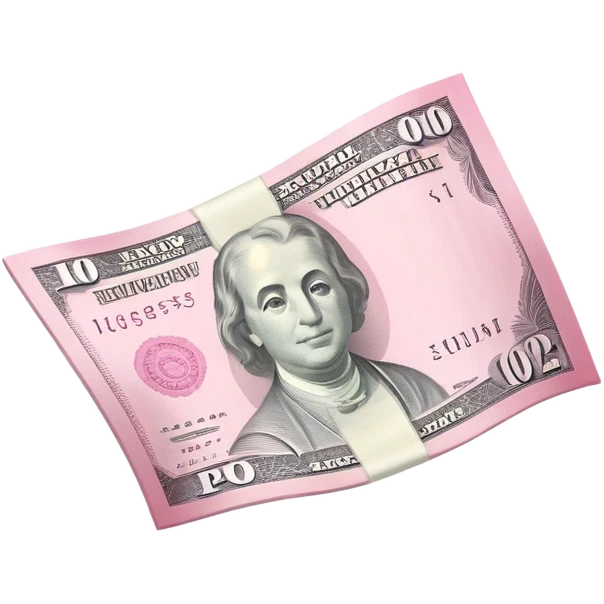 pink money flying  emoji