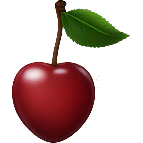Cherries with a black bow  emoji