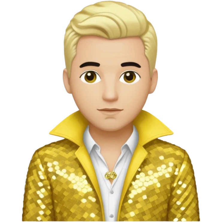 Bryan Abrams, R&B Singer (b. 1969) from Color Me Badd with blonde hair , yellow sequin outfit emoji