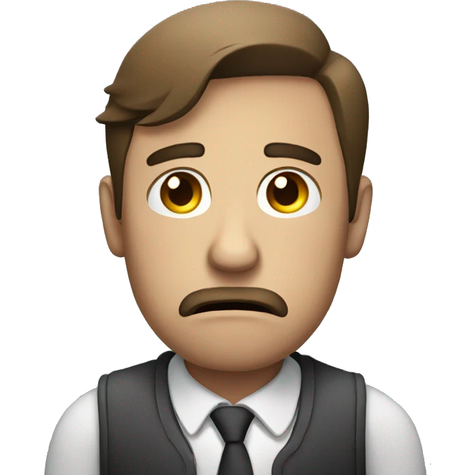 sad man with phone emoji