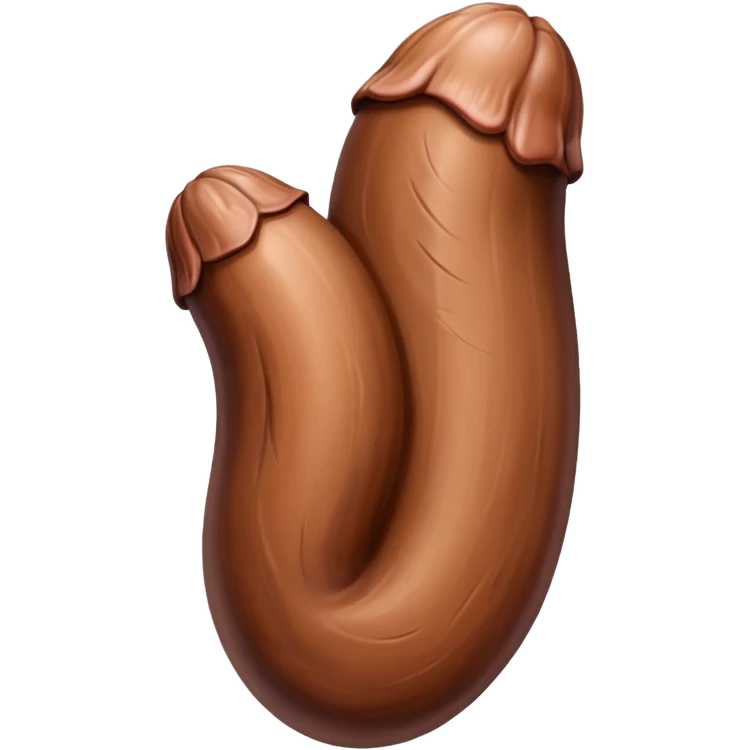 brown penis fully erect emoji