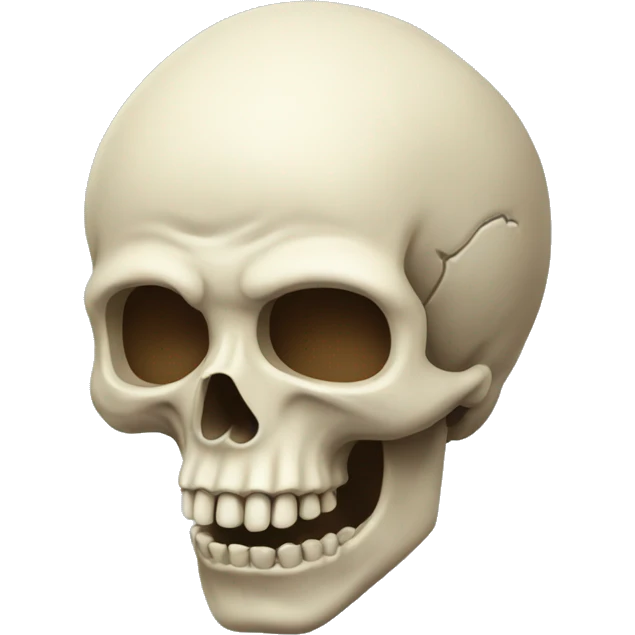 Skull head exploring emoji