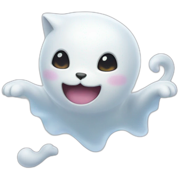 ghost-floating-in-the-air-kitty emoji
