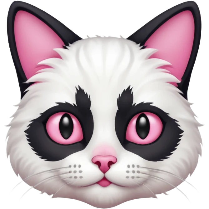 white and black cat emoji