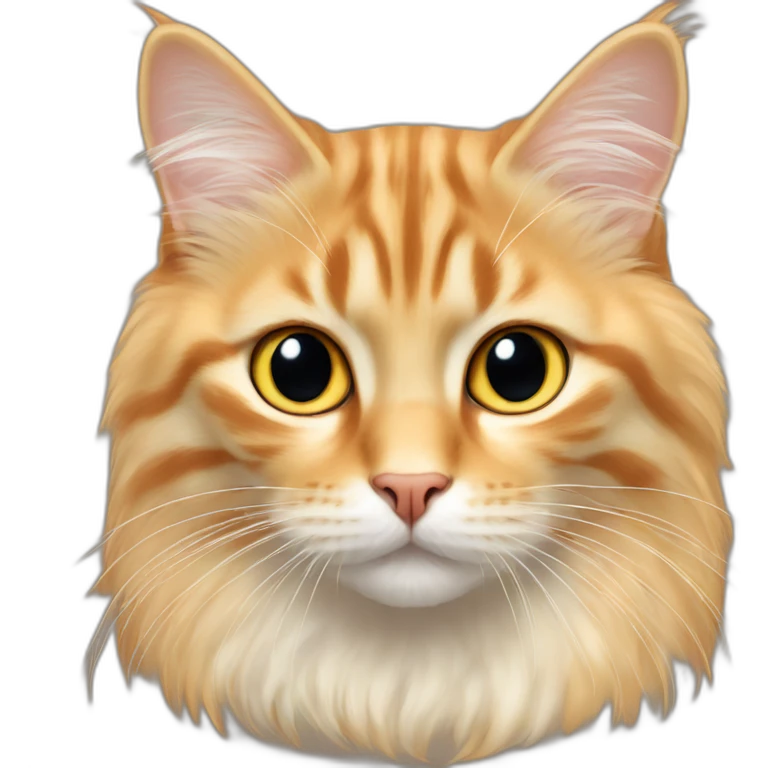 Norwegian Forrest cat light orange emoji