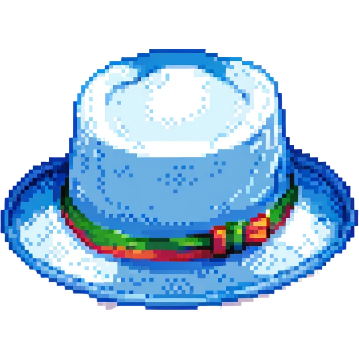 Синяя панамка со шнурком, no background emoji