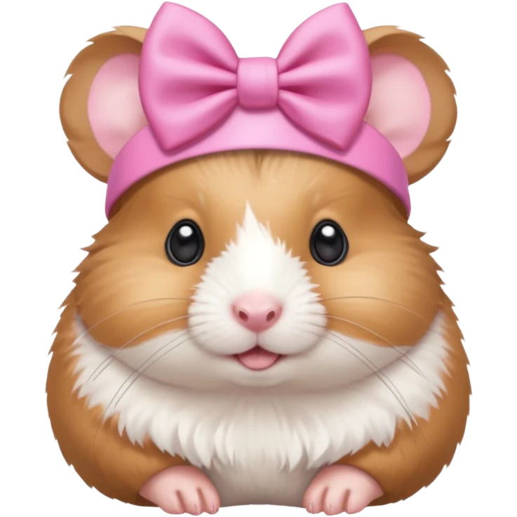 cute hamster wearing a bow on its head emoji