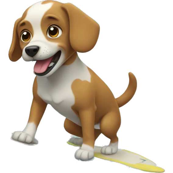 Dog surfing  emoji