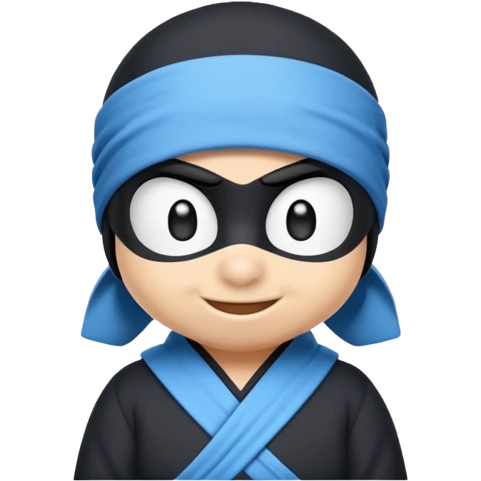 Club Penguin ninja character with blue headband emoji