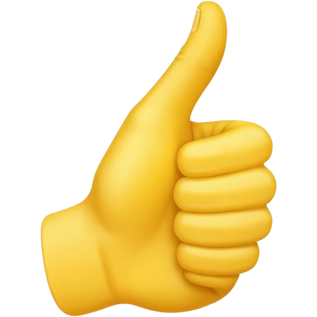 thumbs up emoji, yellow hand emoji