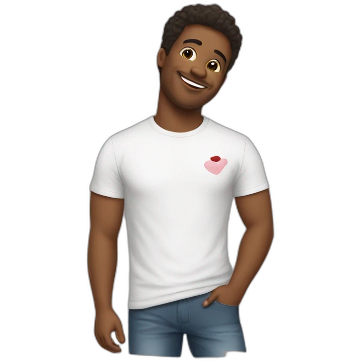 tee-shirt bisous emoji