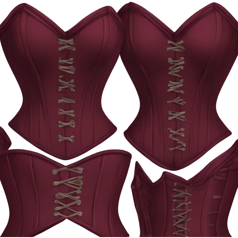 dark rich wine maroon corset  emoji
