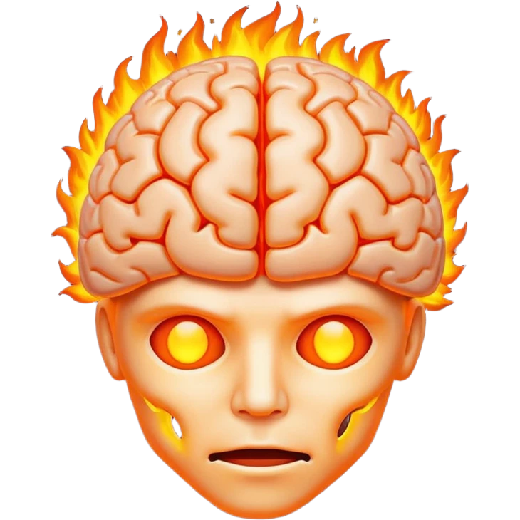 brain on fire emoji