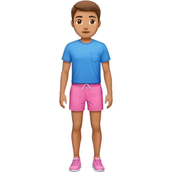 Blue Shirt with pink Shorts  emoji