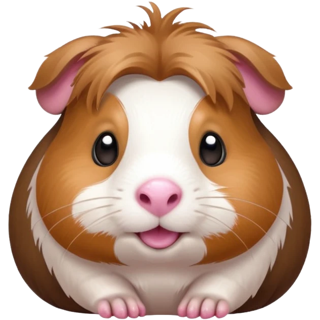 guinea pig emoji, happy and playful, small paws up emoji