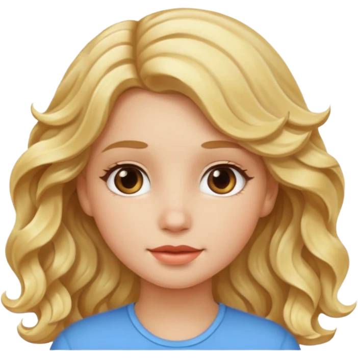 Chica con pelo ondulado rubio  emoji