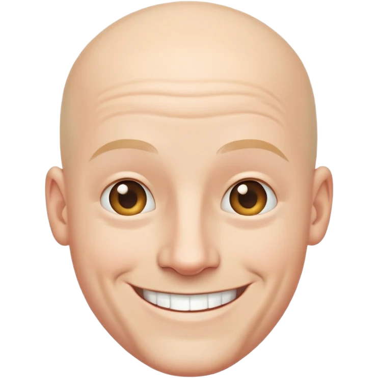 bald white guy smiling emoji
