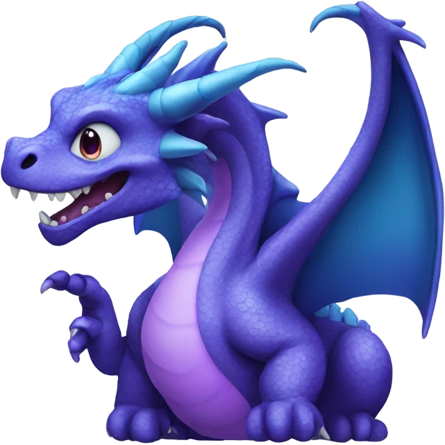 Purple and blue dragon emoji