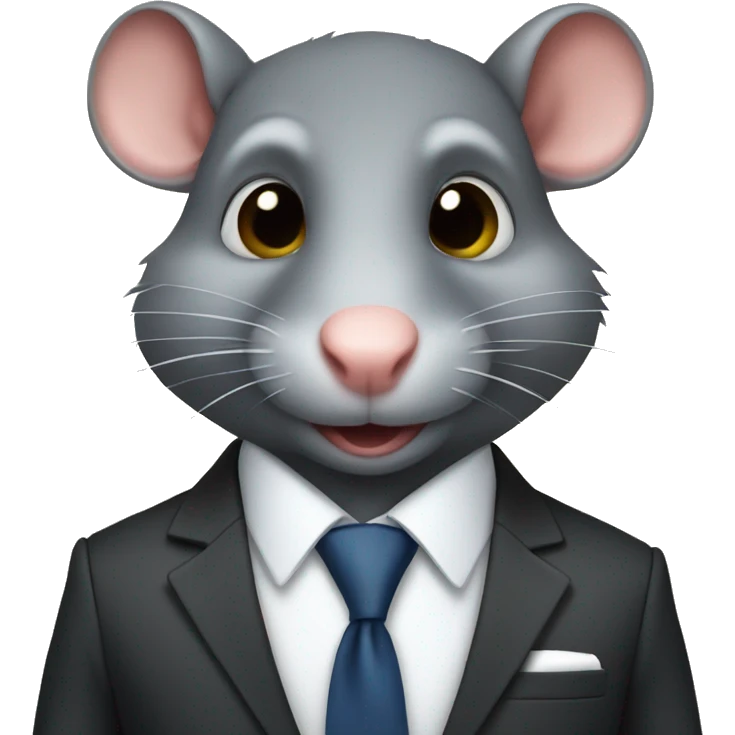 rat wearing a suit emoji