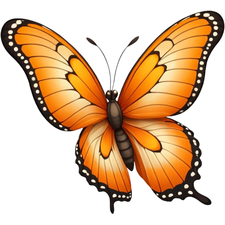 Orange side profile butterfly  emoji