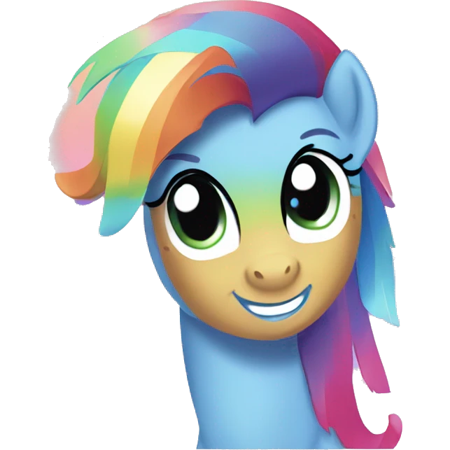 my little pony rainbow effect emoji