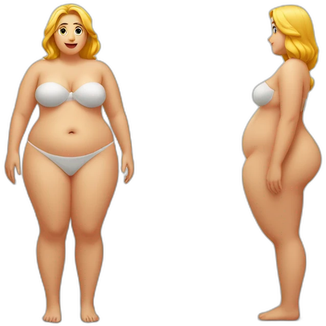 full body plump beauty in bathroom both sides emoji