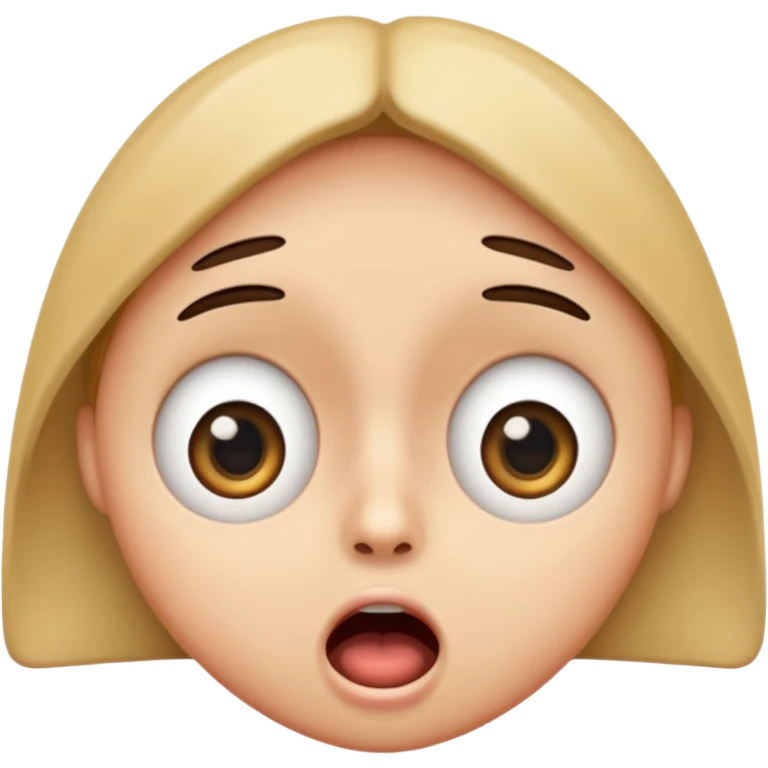 Surprised face emoji