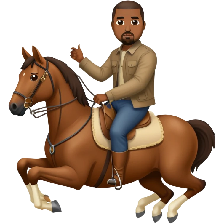 kanye west riding a horse emoji