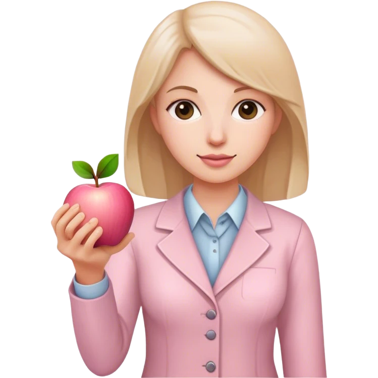 light pink teacher apple emoji