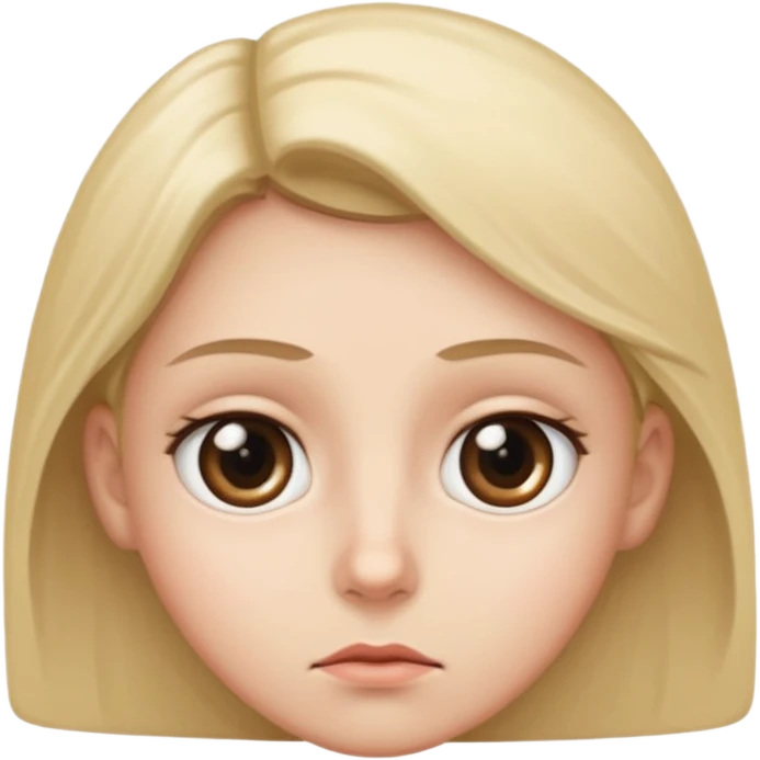 Stern face looking left but the eyes are wide emoji