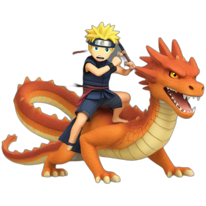 naruto sur un dragon emoji