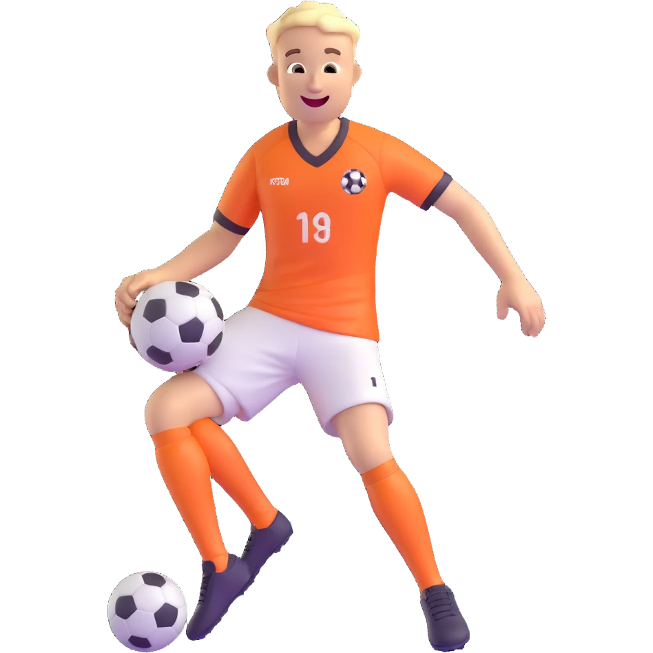 IShowSpeed laughing, holding a soccer ball emoji