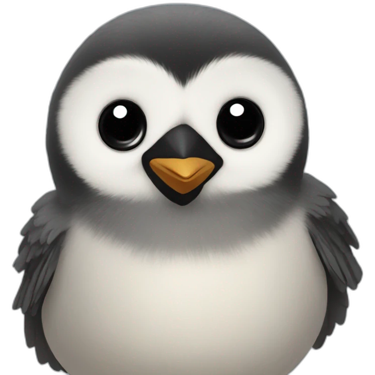 Chickadee with heart eyes emoji