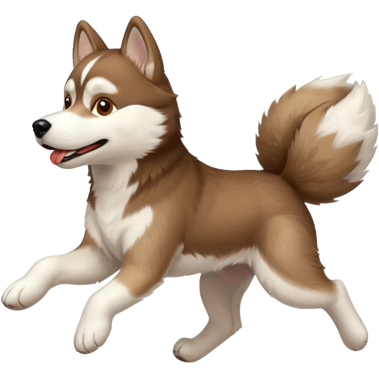 a husky dog running towards the left emoji