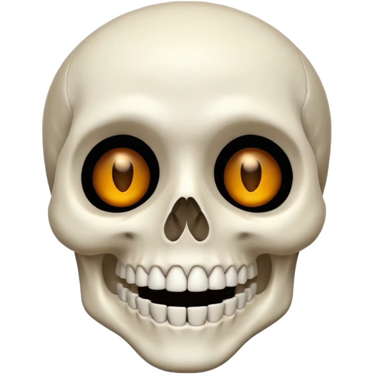 Skeleton face  surprise emoji