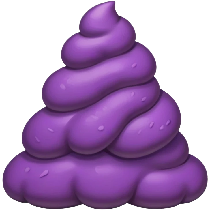 Purple poop no face emoji