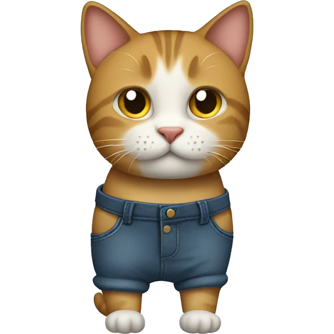 Cats wearing pants emoji