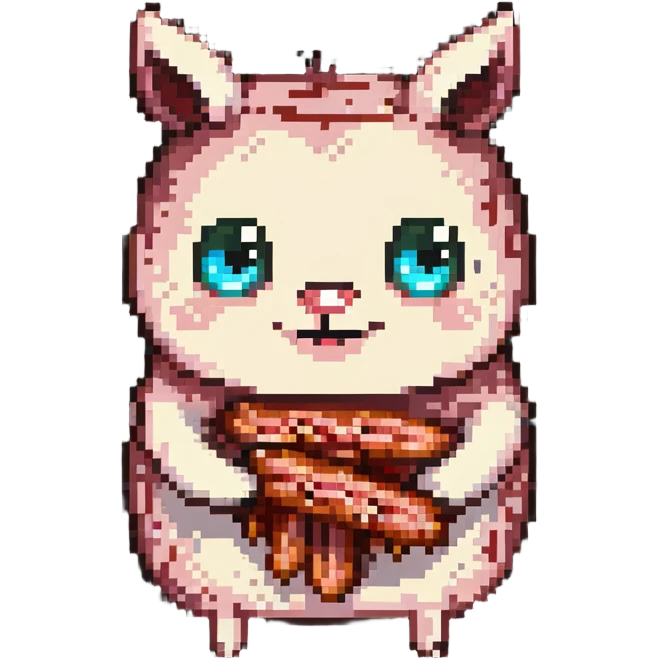 bacon with a sarcastic face emoji