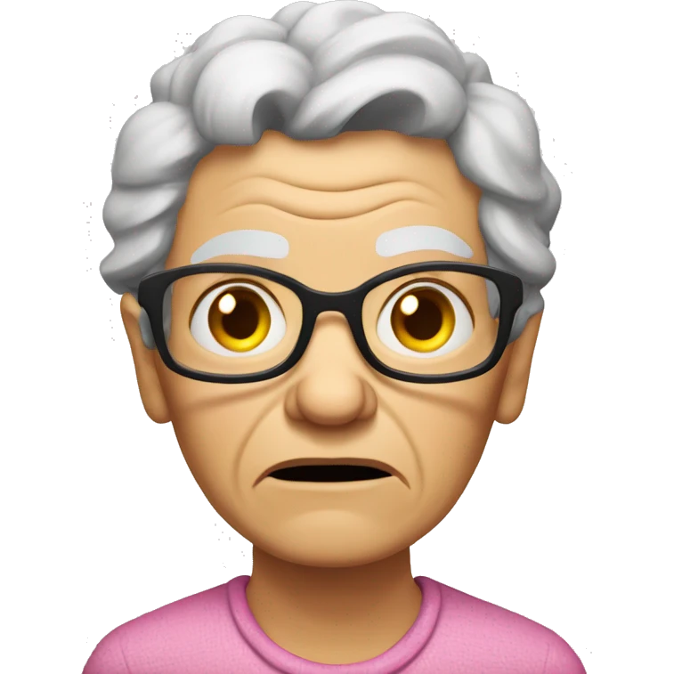 grumpy granndma emoji